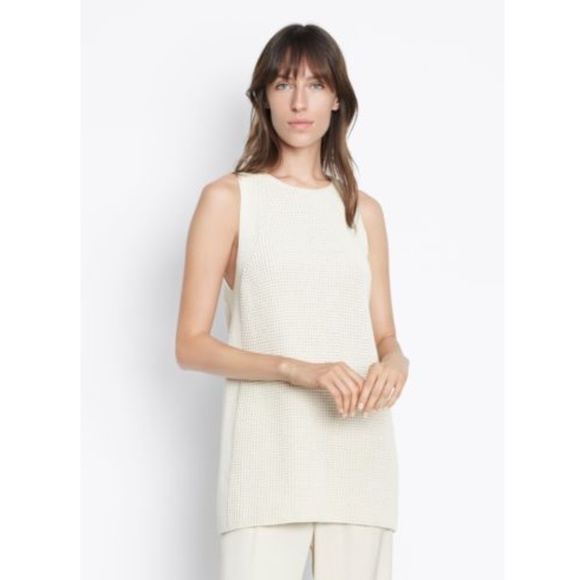 Vince Sweaters - VINCE NEW Waffle Stitch Sleeveless Tunic Sweater